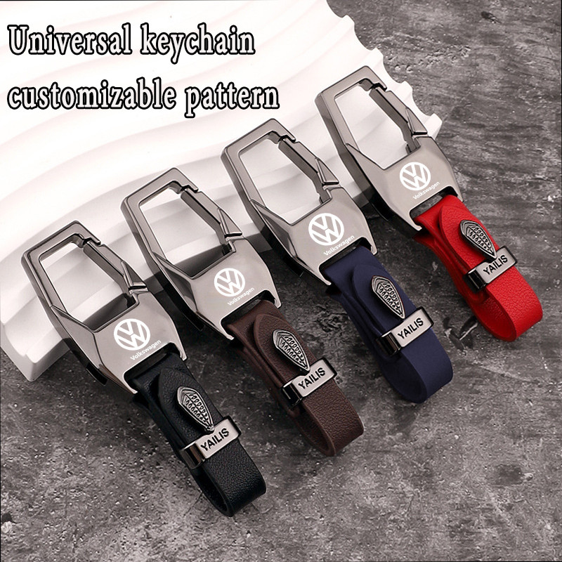 Chaveiro De Couro De Liga De Zinco Volkswagen Criativo Anti Perda Carro Adequado Para VW Polo T-cross Tiguan Allspace Go em Oferta na Shopee