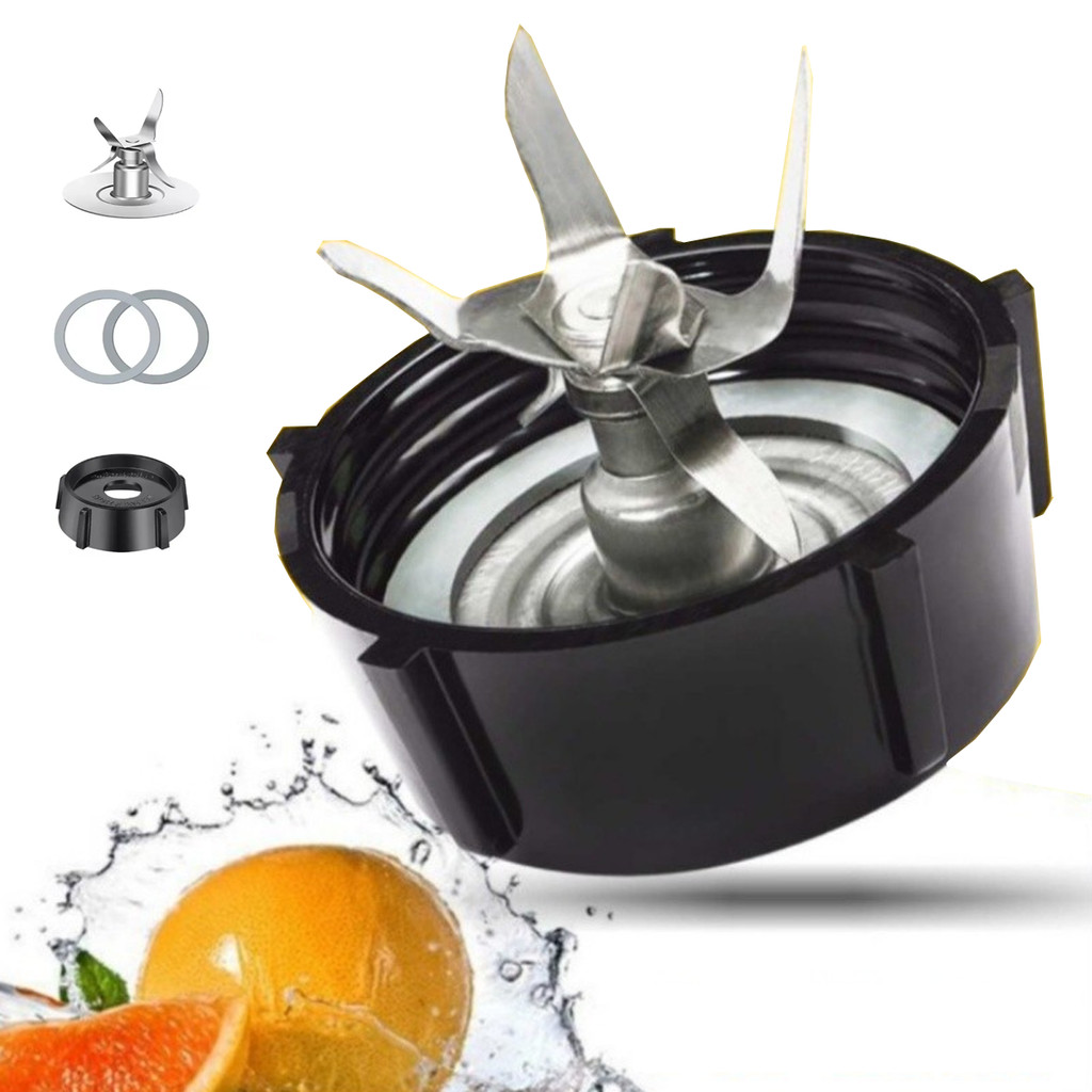 Base Lâmina 4 Pontas Aço Inox+Anel Vedação Peça Reposição Para Oster Osterizer Lâmina Liquidificador 1PCS