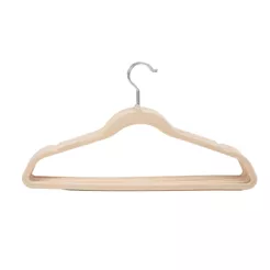 Conjunto de Cabides de Veludo Bege 8pcs - Oikos