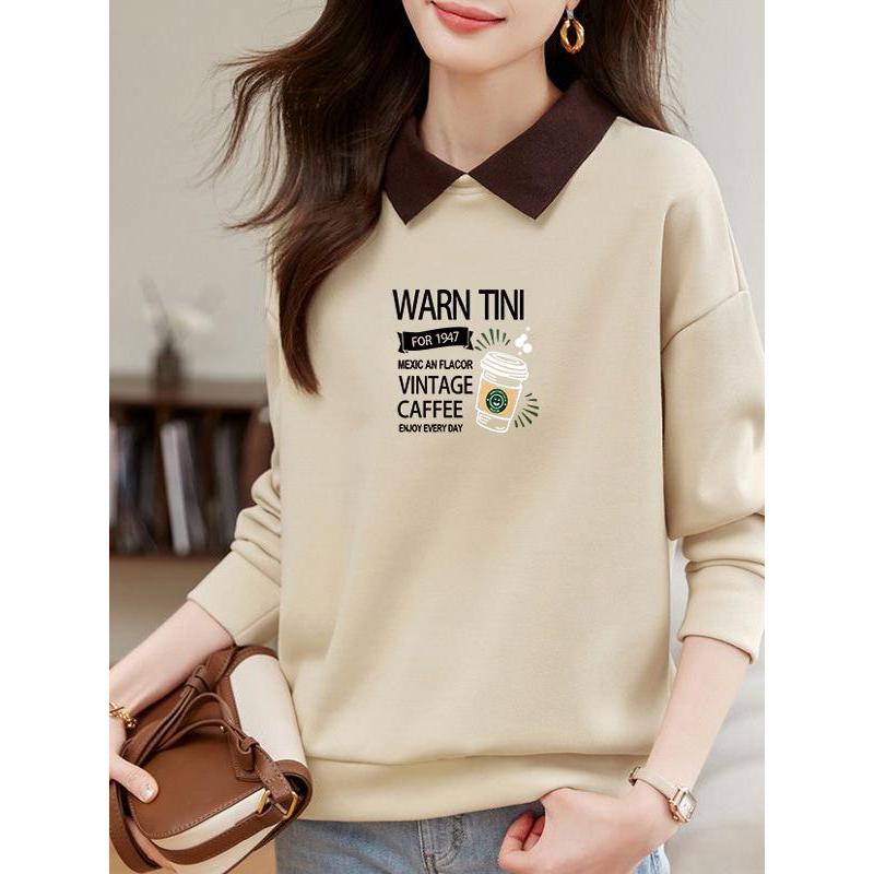 Exportação de comércio exterior feminino puro algodão manga comprida moletom feminino camisa polo primavera literária el