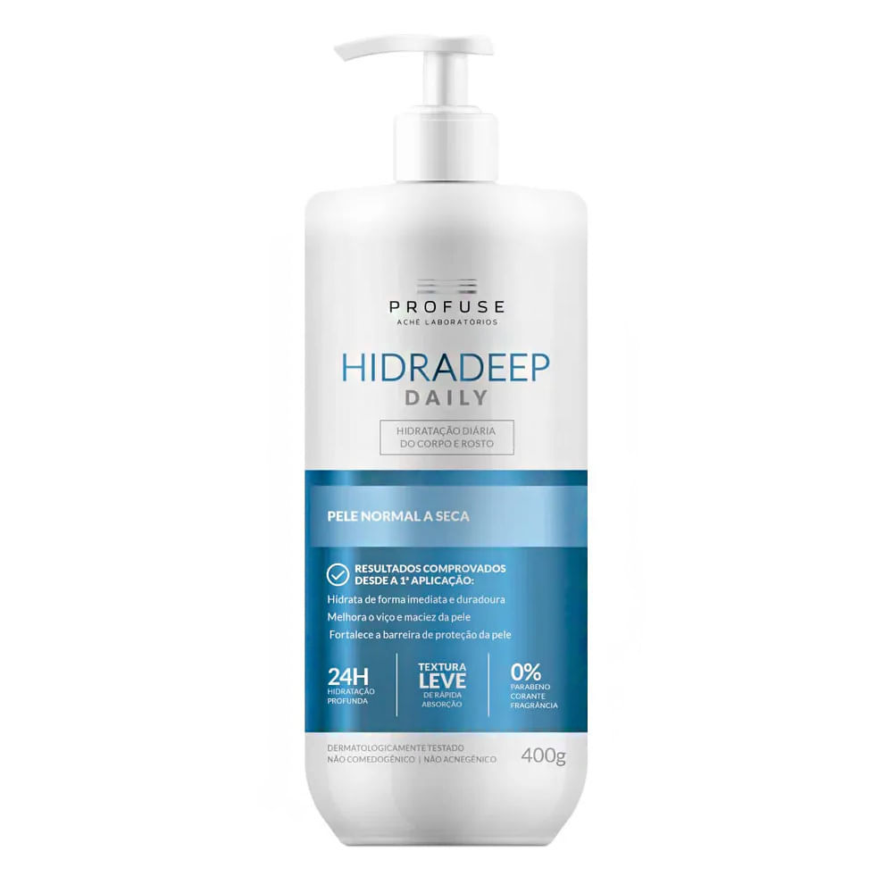 Hidradeep Daily Profuse Loção Hidratante Corporal e Facial 400g