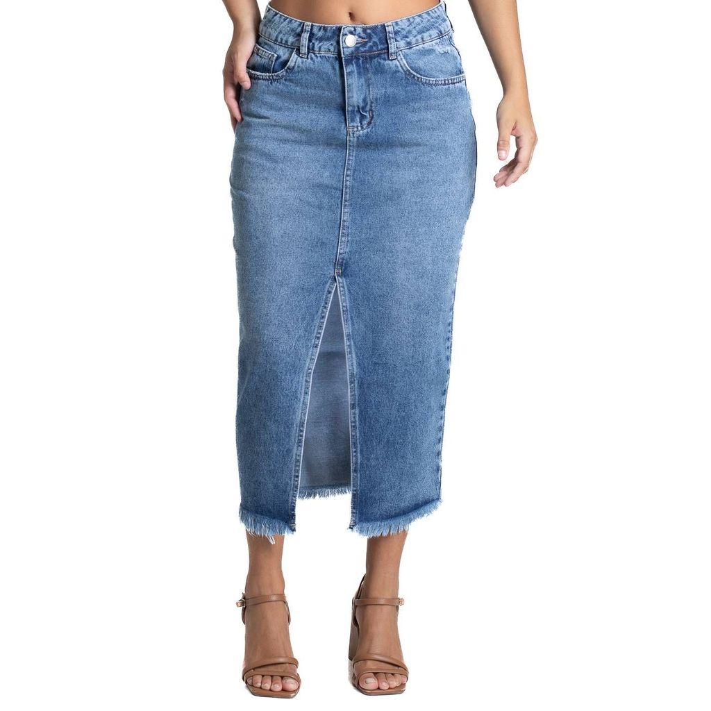 Saia Jeans Sawary Midi - 281991