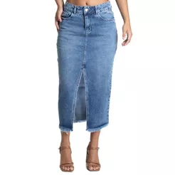 Saia Jeans Sawary Midi - 281991