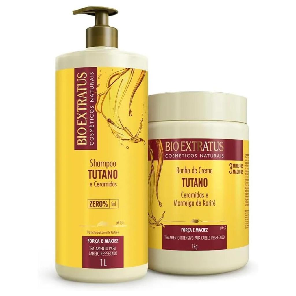 Kit Bio Extratus Tutano Shampoo e Banho de Creme 1L 1Kg