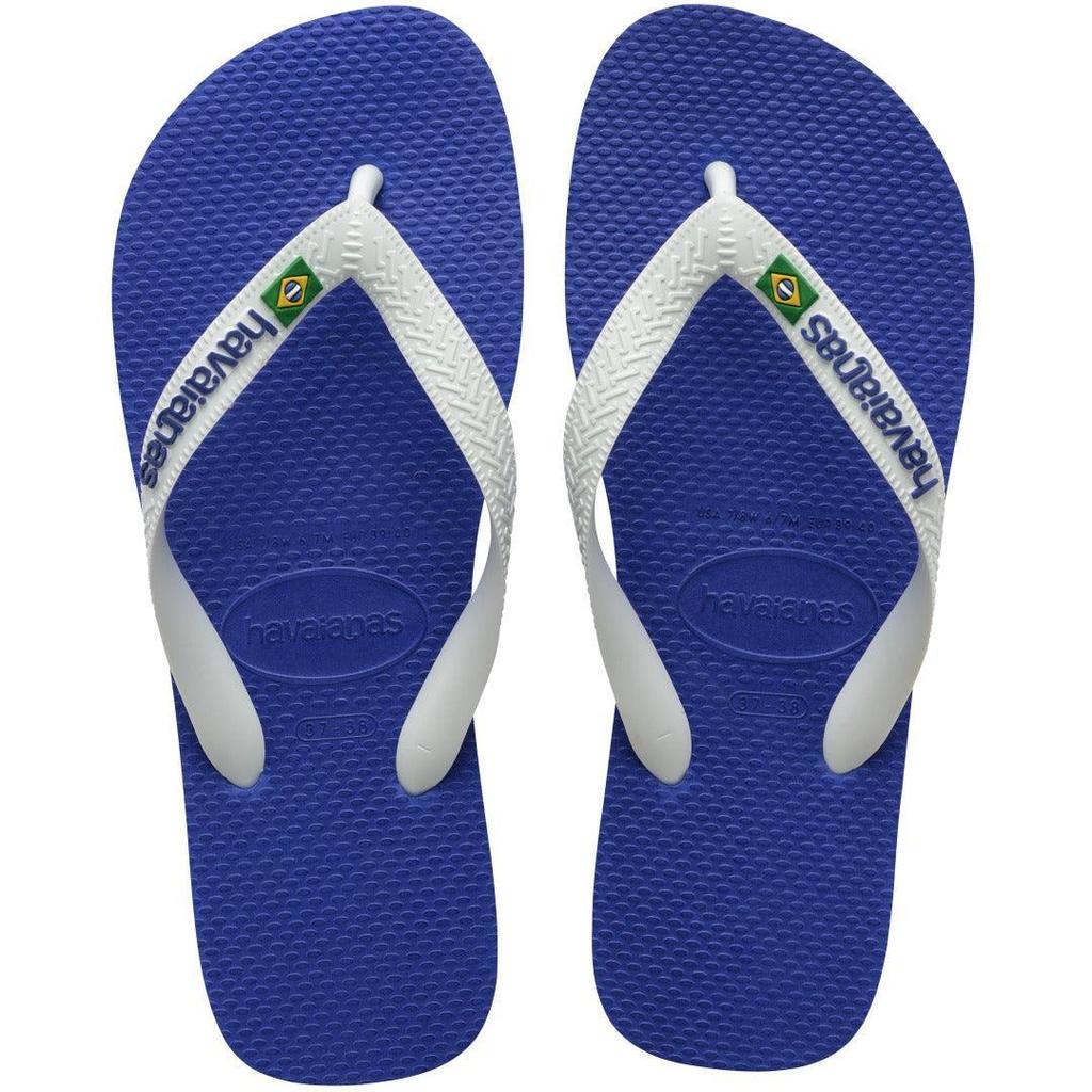 Chinelo Havaianas Brasil Logo Azul Naval