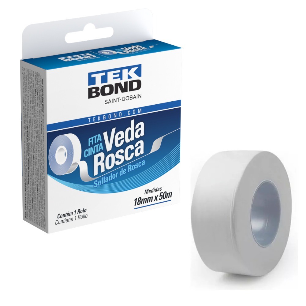 Fita Veda Rosca 18 mm x 50 metros - Tekbond