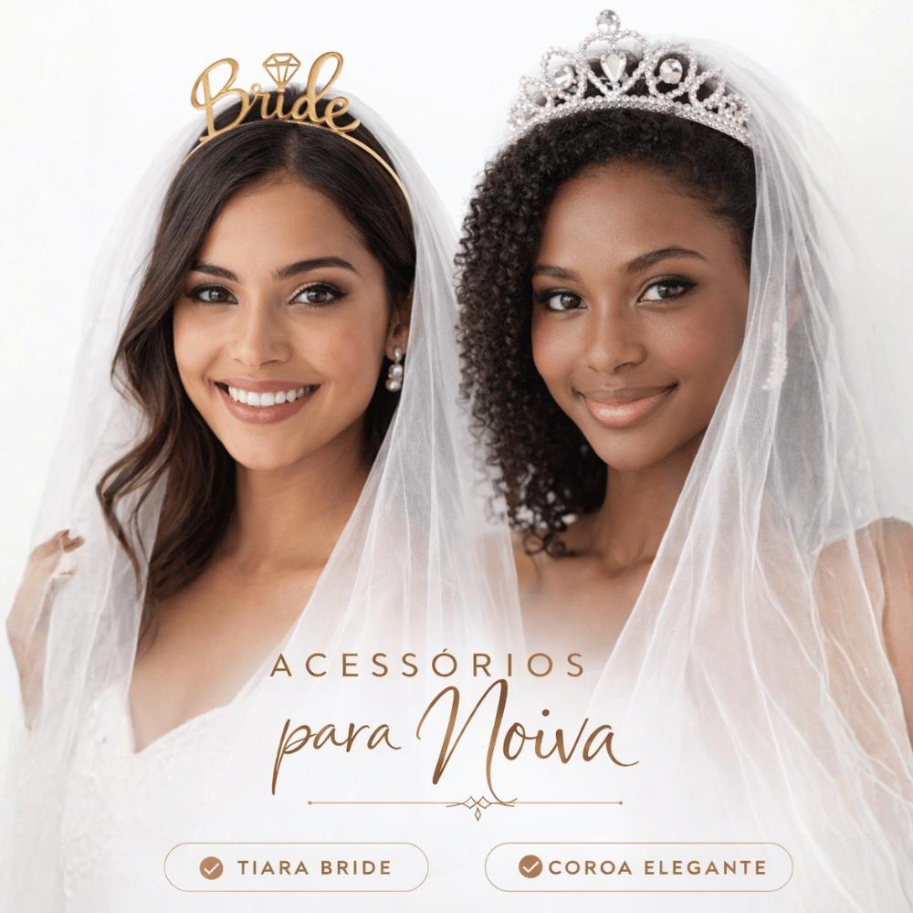 Tiara Princesa Bride Despedida de Solteira Véu com Noiva Bride Variedades Véu Festa Comemoração