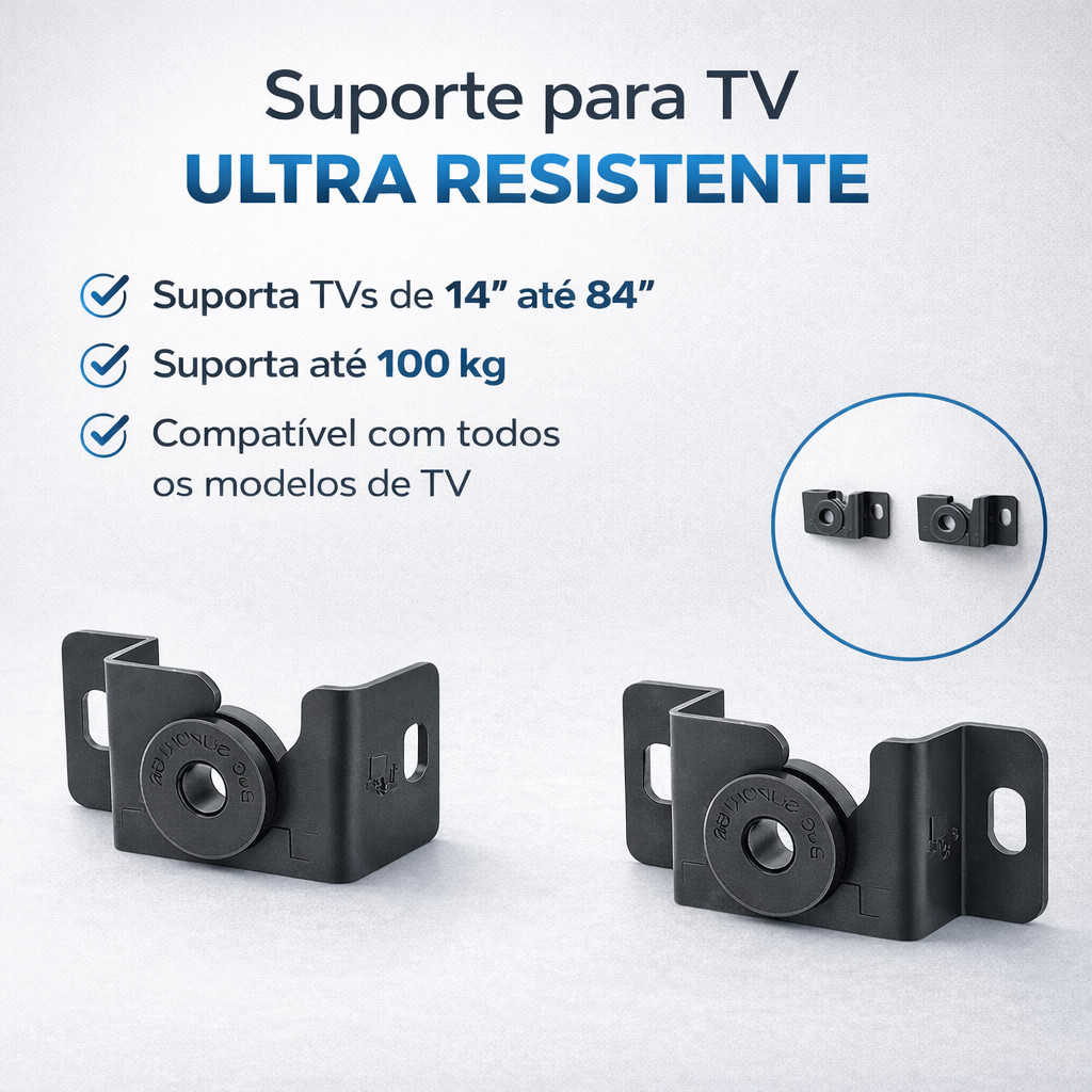 Suporte Universal Fixo Para Smart TV LED LCD 4K Parede Painel Serve em Todas Tv