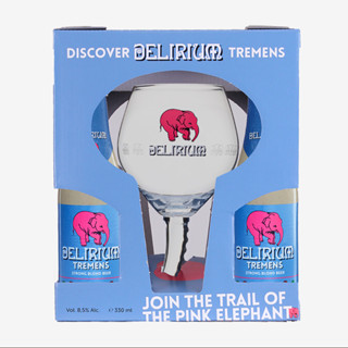 Kit Cerveja Belga Delirium Tremens Garrafa 2x330ml + 1 Taça em Oferta na Shopee