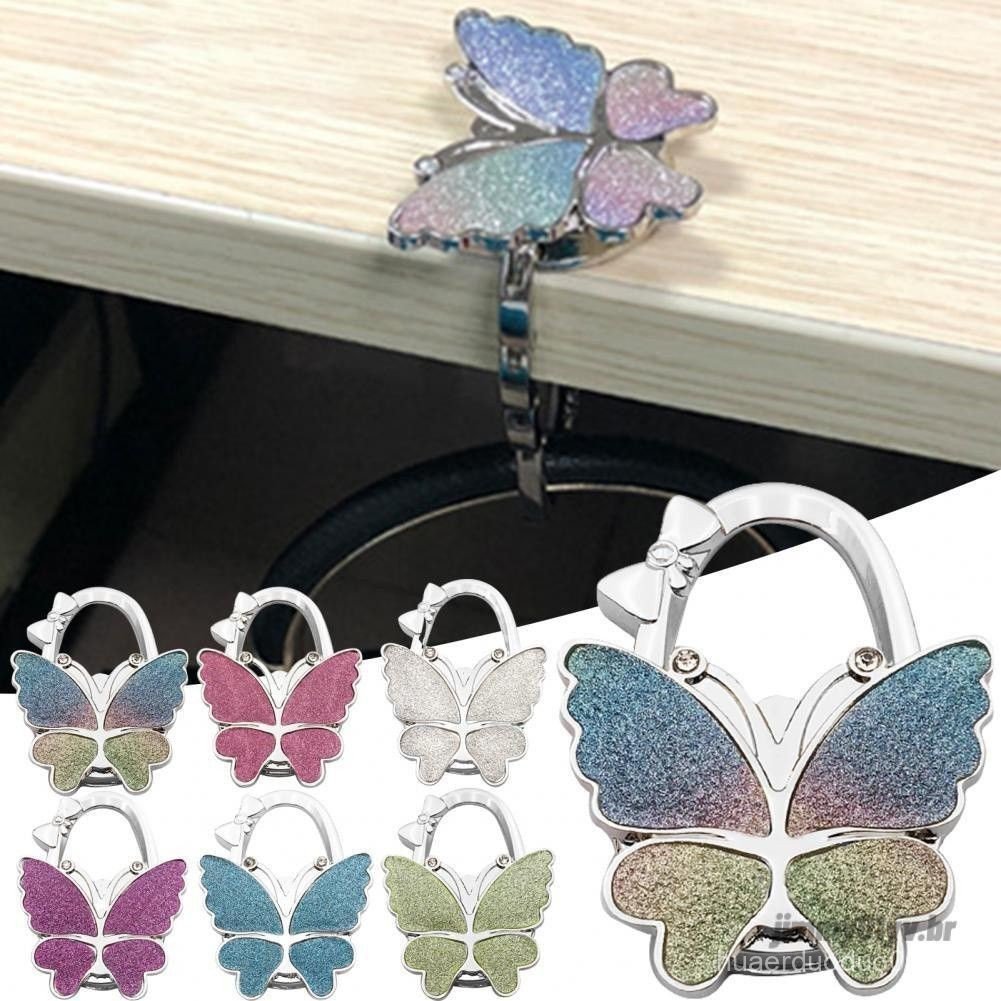 Saco Gancho Para Mesa Dobrável Decorativo Bolsa Cabide Fosco Branco Brilho Acessórios De Escritório Feminino Borda Portá