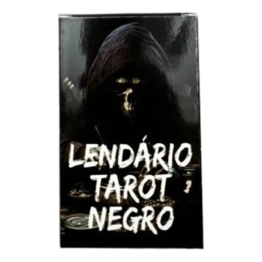 Lendário Tarot Negro Oráculo Deck De Marselha 22 Cartas Luxo