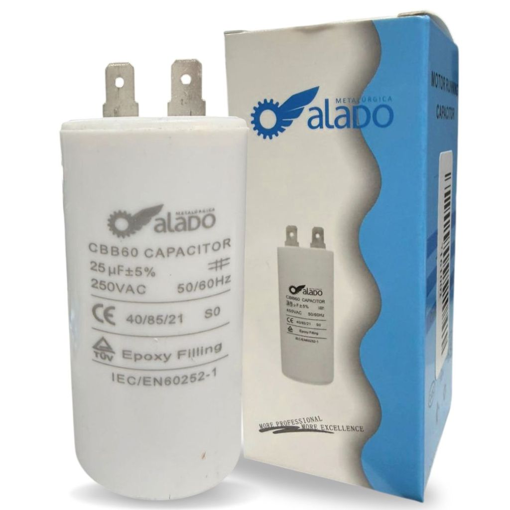 Capacitor de Alta Qualidade Para Tanquinho 25UF X 250V Alado
