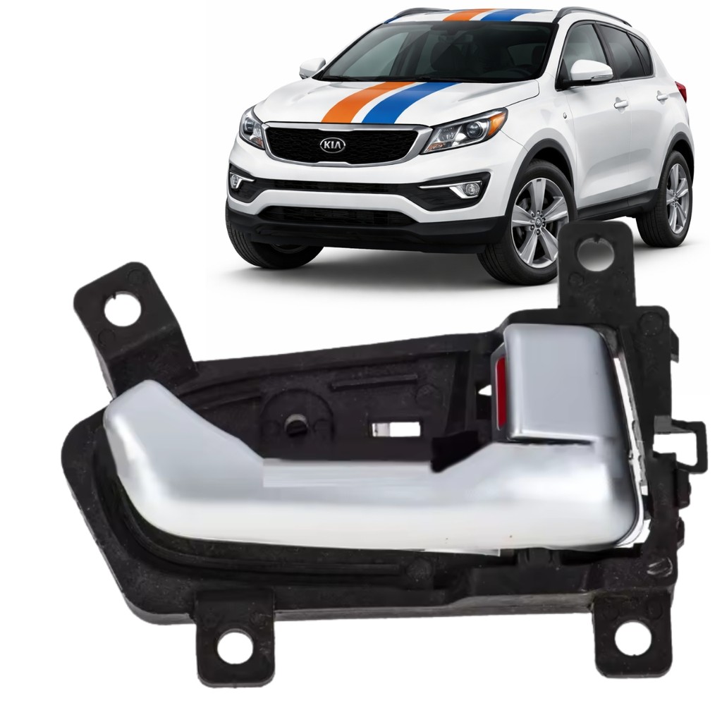 Maçaneta Interna Porta Direita Kia Sportage 2011 a 2016 Cromada Dianteira ou Traseira OEM 826203W000 826203W010RH
