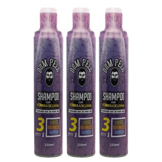 kit 3 Shampoo 3 em 1 Dom Pelo Original - Fortalece, Limpa e Estimula o Crescimento em Oferta na Shopee
