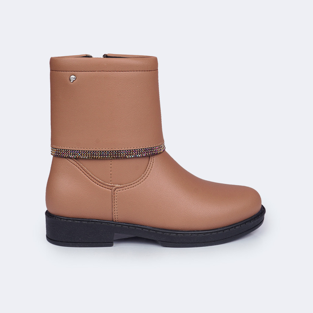 Bota Infantil Montaria Cano Médio com Strass Pampili em Oferta na Shopee