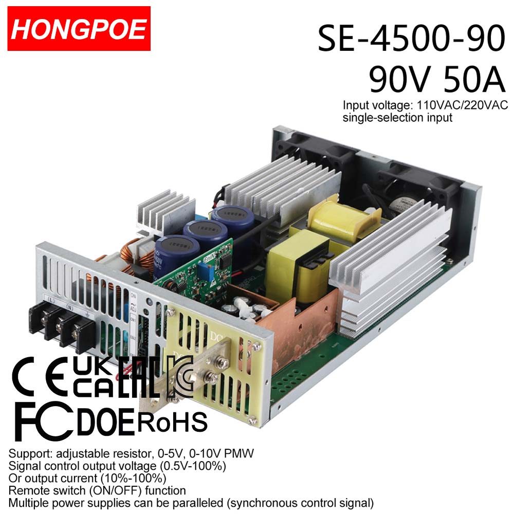 0-90V 50A 4500W Ajustável AC-DC 5V 10V PLC/PMV Transformador De Controle De Sinal , Adequado Para motor/Bateria/solar/in