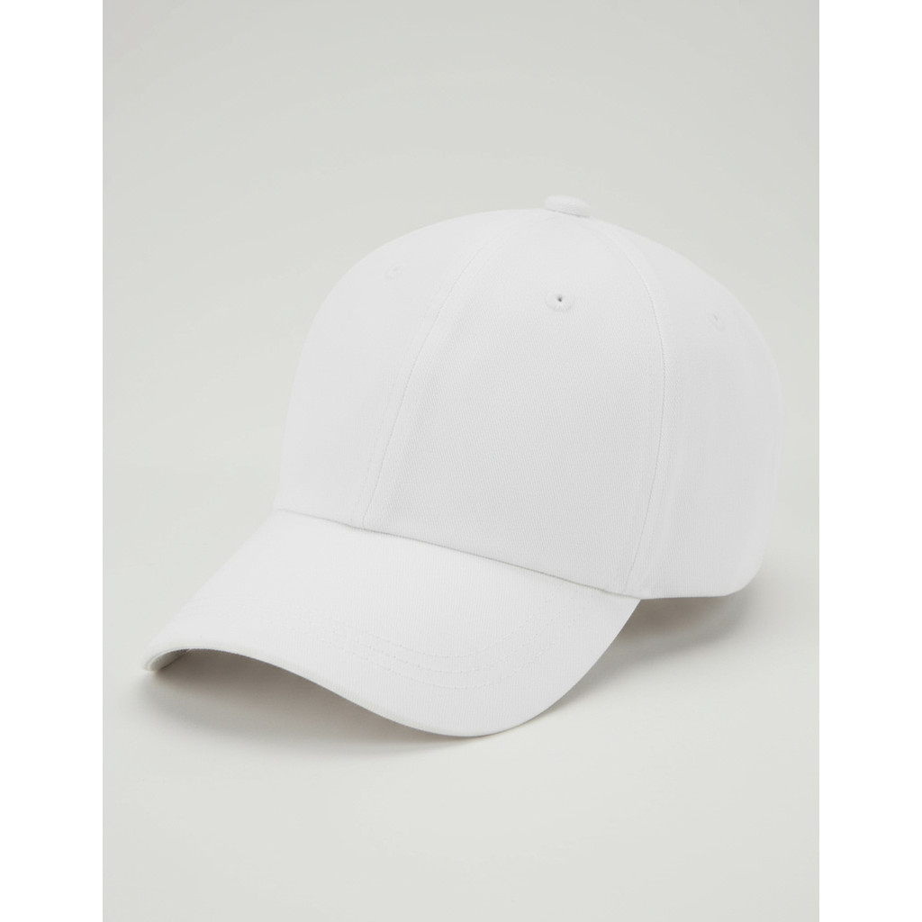 Boné Algodão Liso Unissex Regulador Fivela Aba Curva Branco