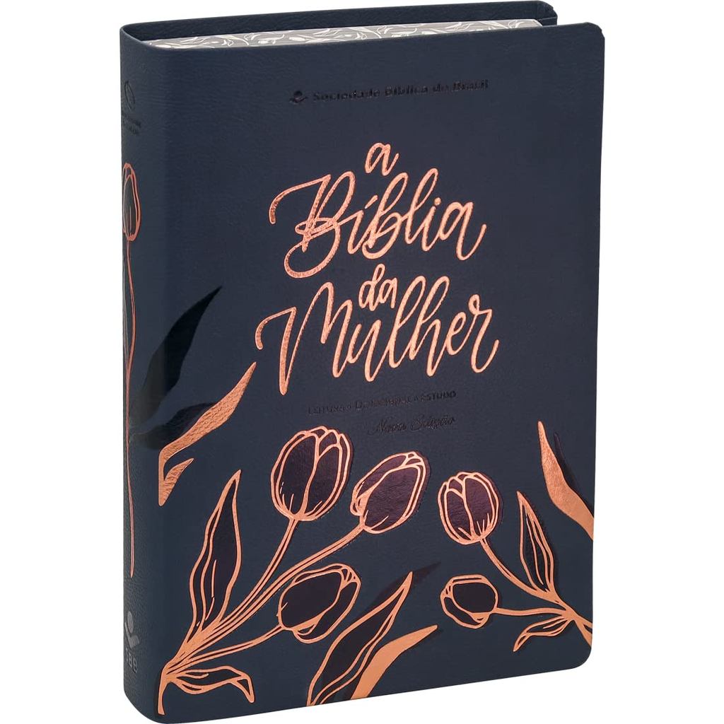 Bíblia da Mulher ARC | Letra Normal | Nova Edição | Tamanho Portátil | Azul Marinho