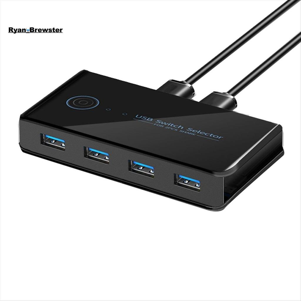 [Preferência R] USB KVM Switch Shared Switcher 2 Em 4 Saídas Para Laptop PC Teclado Mouse Impressora Adaptador De Hub De