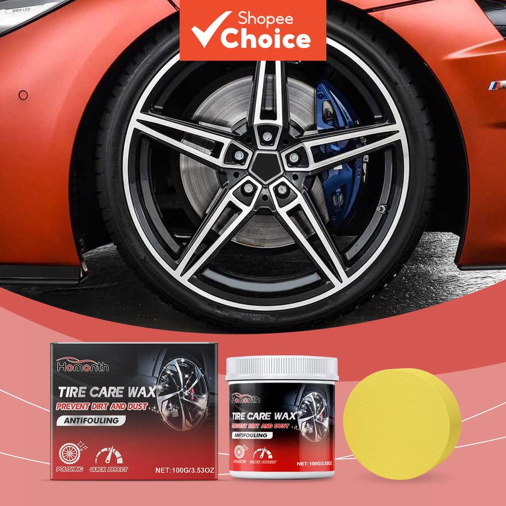Homês Limpeza De Roda De Cera Para Cuidados Com Pneus De Carro , Brilho De Longa Duração , Eliminador De Ferrugem , Poli