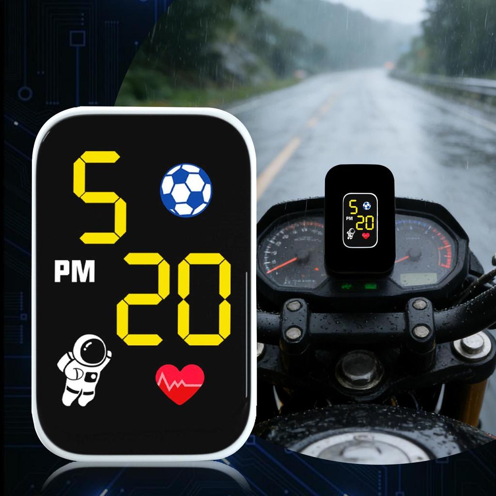 Mini Relógio Para Motocicleta , Montagem Em Painel , À Prova D'água , Com Luz Entusiastas De Ciclismo , Deslocamento Urb