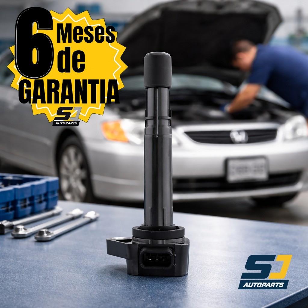 Bobina de Ignição Honda Civic 1.7 16V de 2001 2002 2003 2004 2005 e 2006 a Gasolina Conector 3 Vias