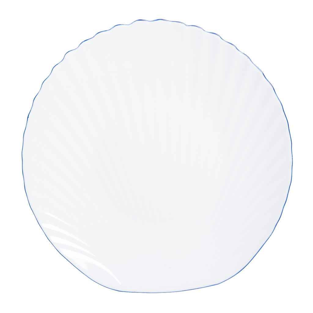 Prato Raso Tetis Vidro Opalino com Filado Azul Concha -L Hermitage em Oferta na Shopee