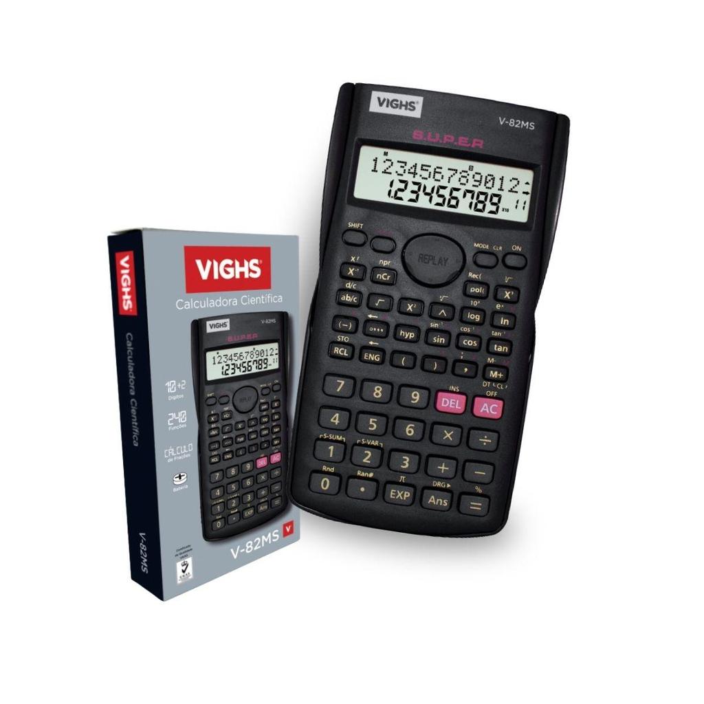 Kit 10 Calculadoras Cientifica 240 Funções Vighs V-82MS-12