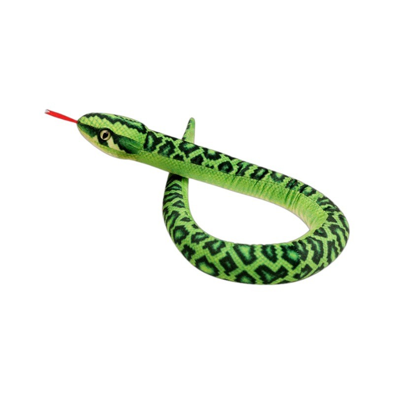 Simulação Cabeça Grande Cobra Rastejante Brinquedo De Pelúcia Longa Bicho Zodíaco Boneca Estúdio Foto Prop Presente De A