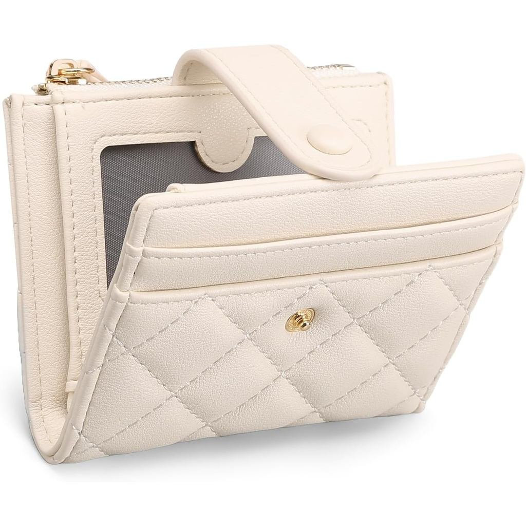 Carteira Pequena GAEKEAO para Mulheres, Carteira Slim Bifold de Couro com Bloqueio RFID, Porta-Cartões de Crédito, Bolso