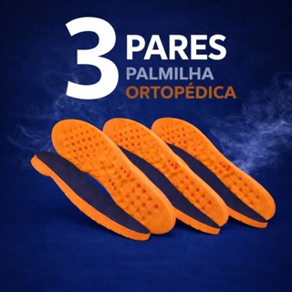 Kit 3 Pares Palmilha Gel Ortopédica Anatômica Confortável em Oferta na Shopee