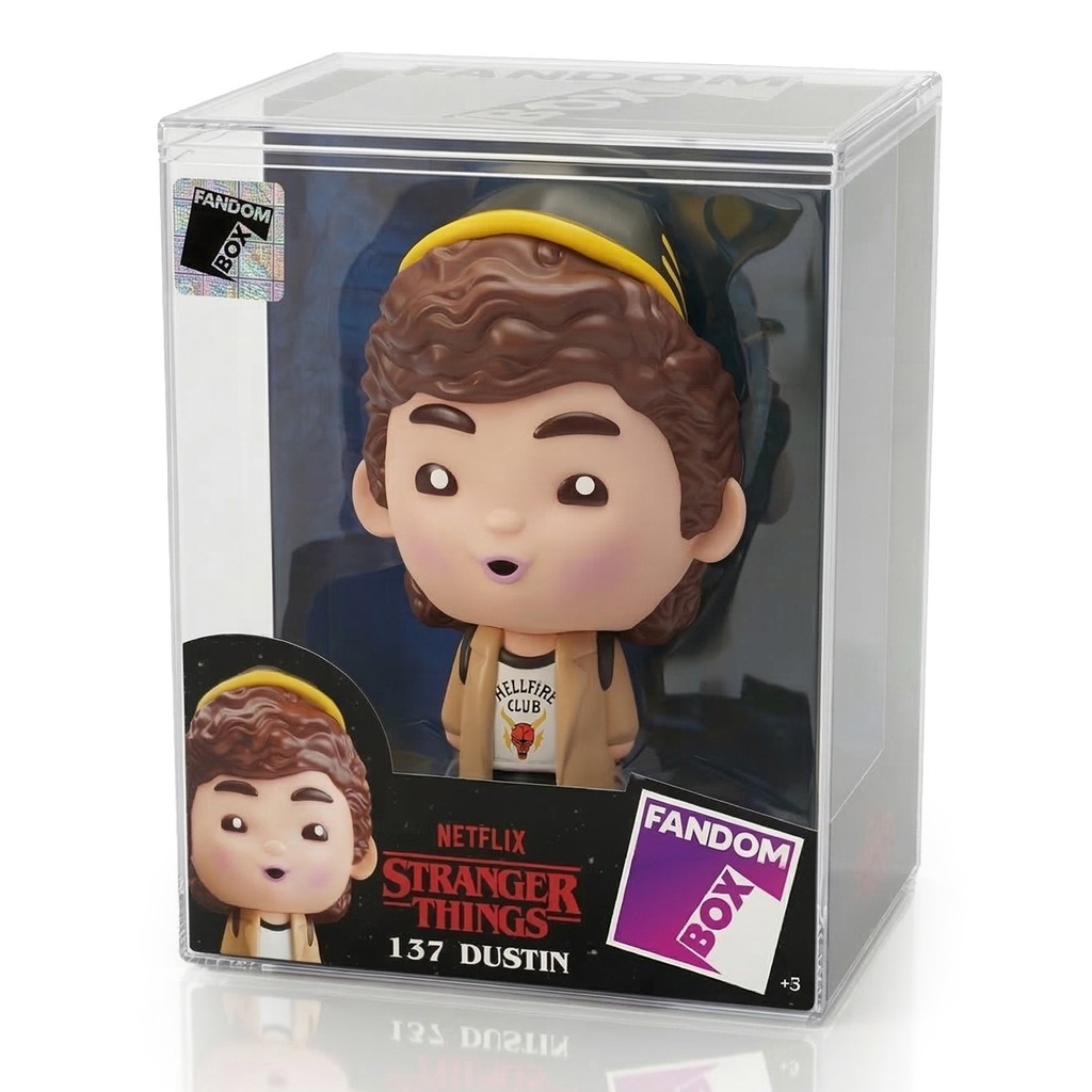 Dustin Henderson Fandom Box Boneco Stranger Things 11 Cm Em Vinil Com Expositor