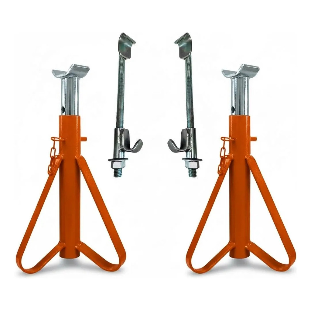Encolhedor De Molas 1 Garra Universal + Cavalete Automotivo Laranja