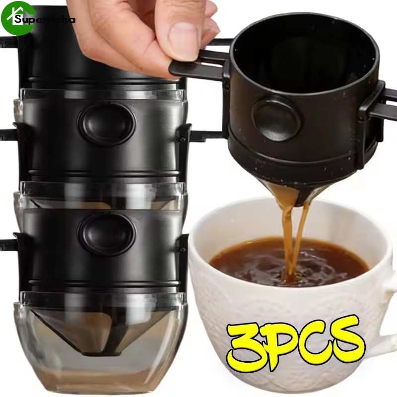 Filtro De Café Cônico De 3-1 Unidade-Cafeteira De Viagem-Suporte Para Despejar-Copo De Lavado À Mão-Gotejador Portátil C