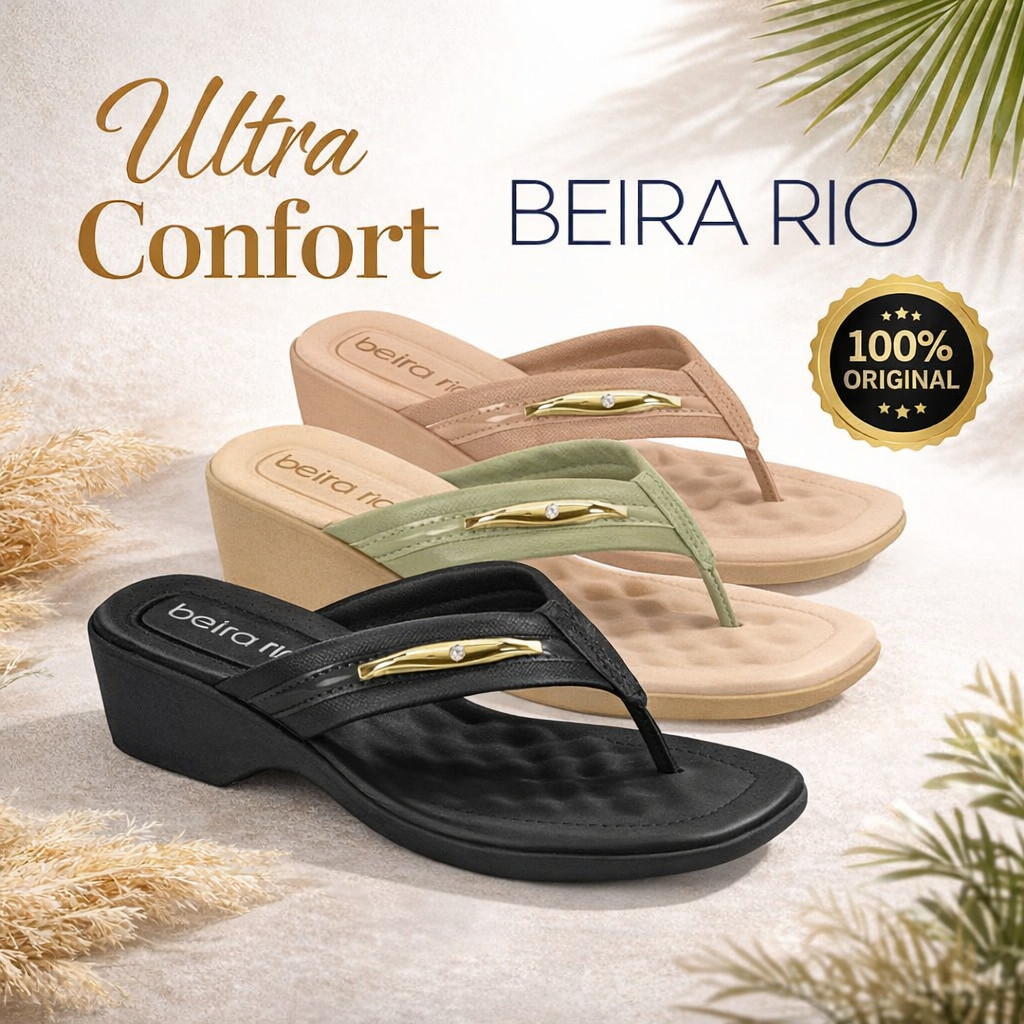 Sandália Beira Rio 8527-103 Confortável com Amortecimento e Solado Antiderrapante