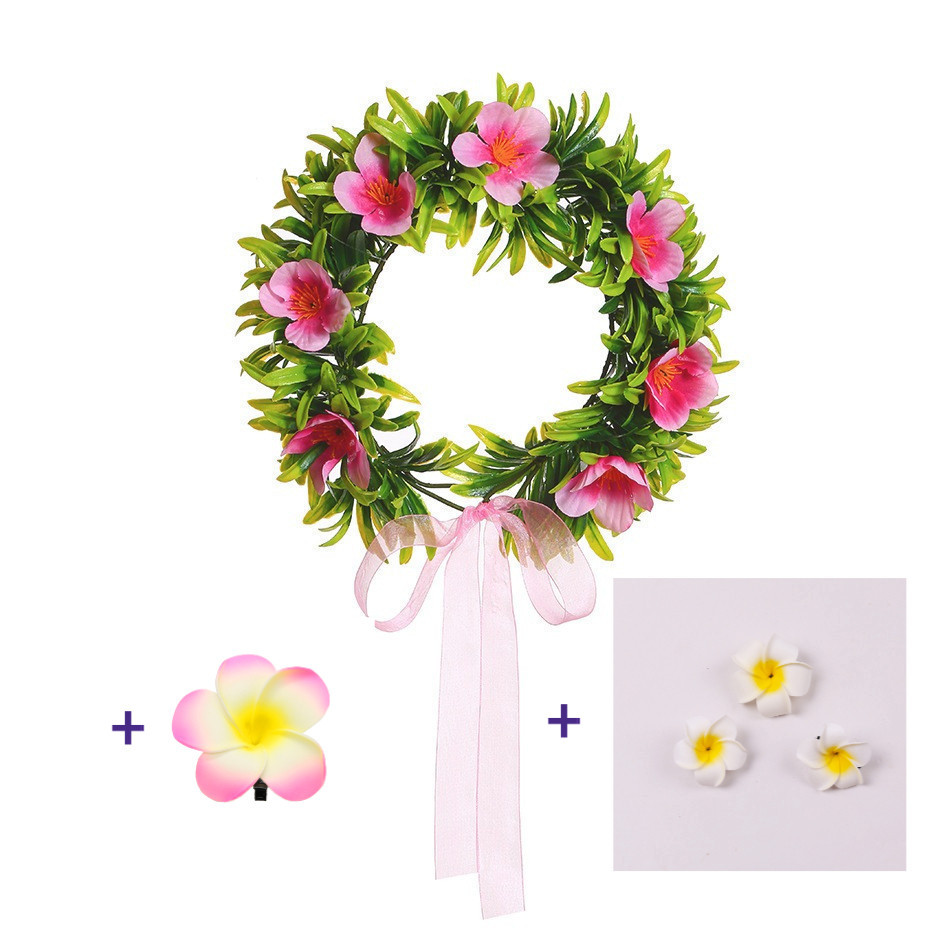 Coroa de Flores Moana Coco Acessórios de Princesa para Crianças Fantasia de Carnaval Tiara Floral Vaiana