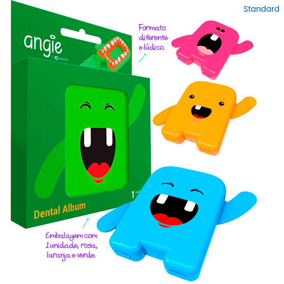 Kit 2 Porta Dente de Leite Infantil - Dental Álbum - Angie