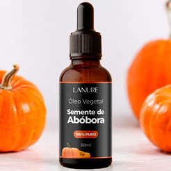Óleo Vegetal Semente de Abóbora 100% Puro 30ml Lanure Cabelo e Imunidade Resultado Rápido