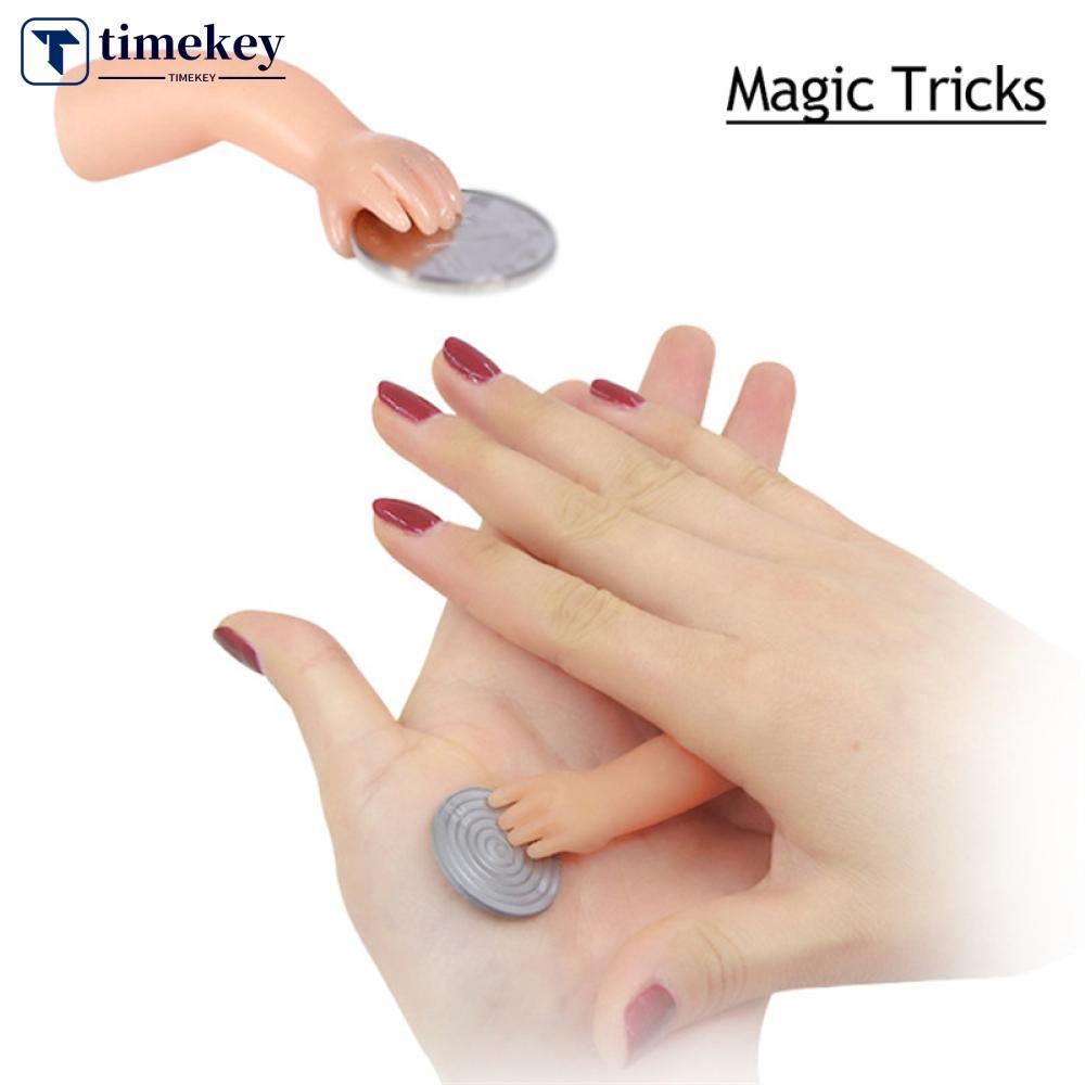 TIMEKEY Magia Pequena Mão Brincadeira Piada Adereços Mágicos Horror Truques De Mágica Moedas Desaparecem Invisível Close
