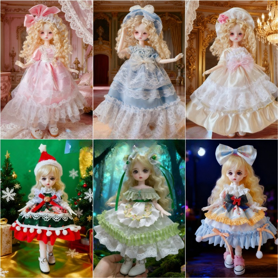 Roupas De Inverno 1/6 Conjunto De Vestir Boneca BJD , Fantasma Mãe , De 30cm , Agasalhos , Vestido