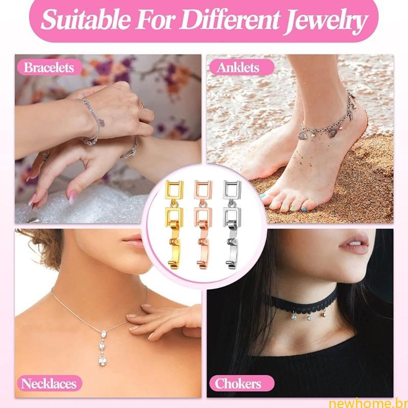 5 Pçs Extensores Fecho Dobrável Para Pulseira Colar E Jóias Fazendo em Oferta na Shopee