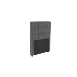 Cabeceira Cama Box Solteiro Kappesberg Veludo Cinza 90cm