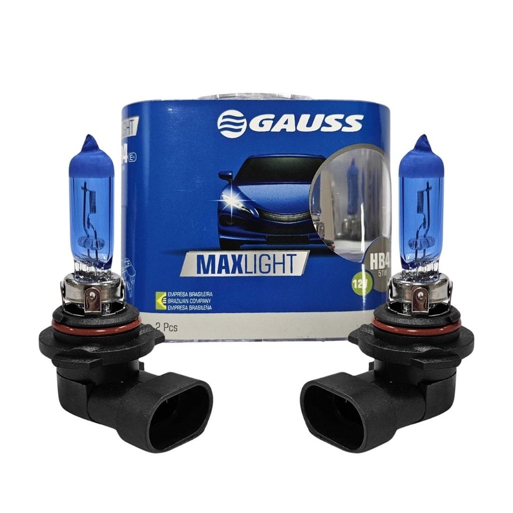 Par Lâmpada Super Branca HB4 9006 12V 55W Farol Automotivo Base P22D Gauss GL98HB4 em Oferta na Shopee