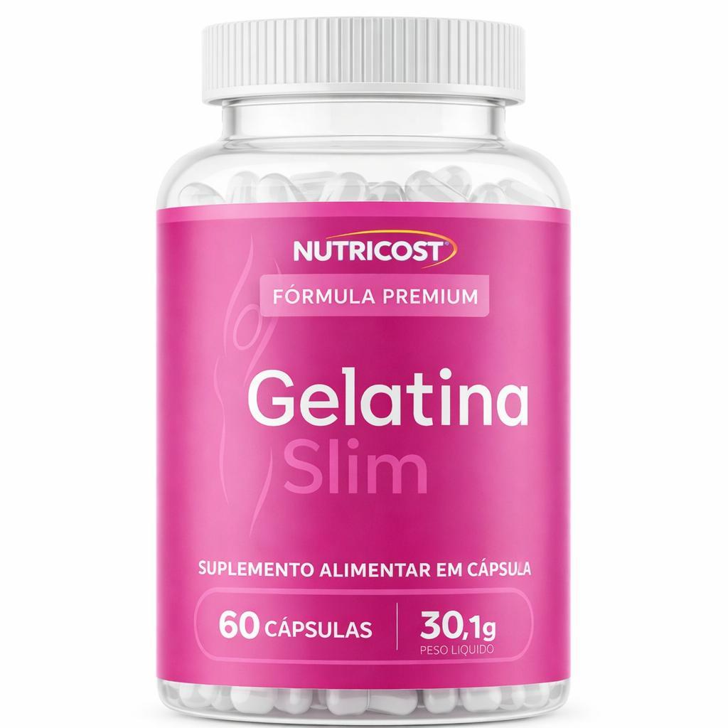 1 Gelatina Slim 60 caps Suplemento uso diário