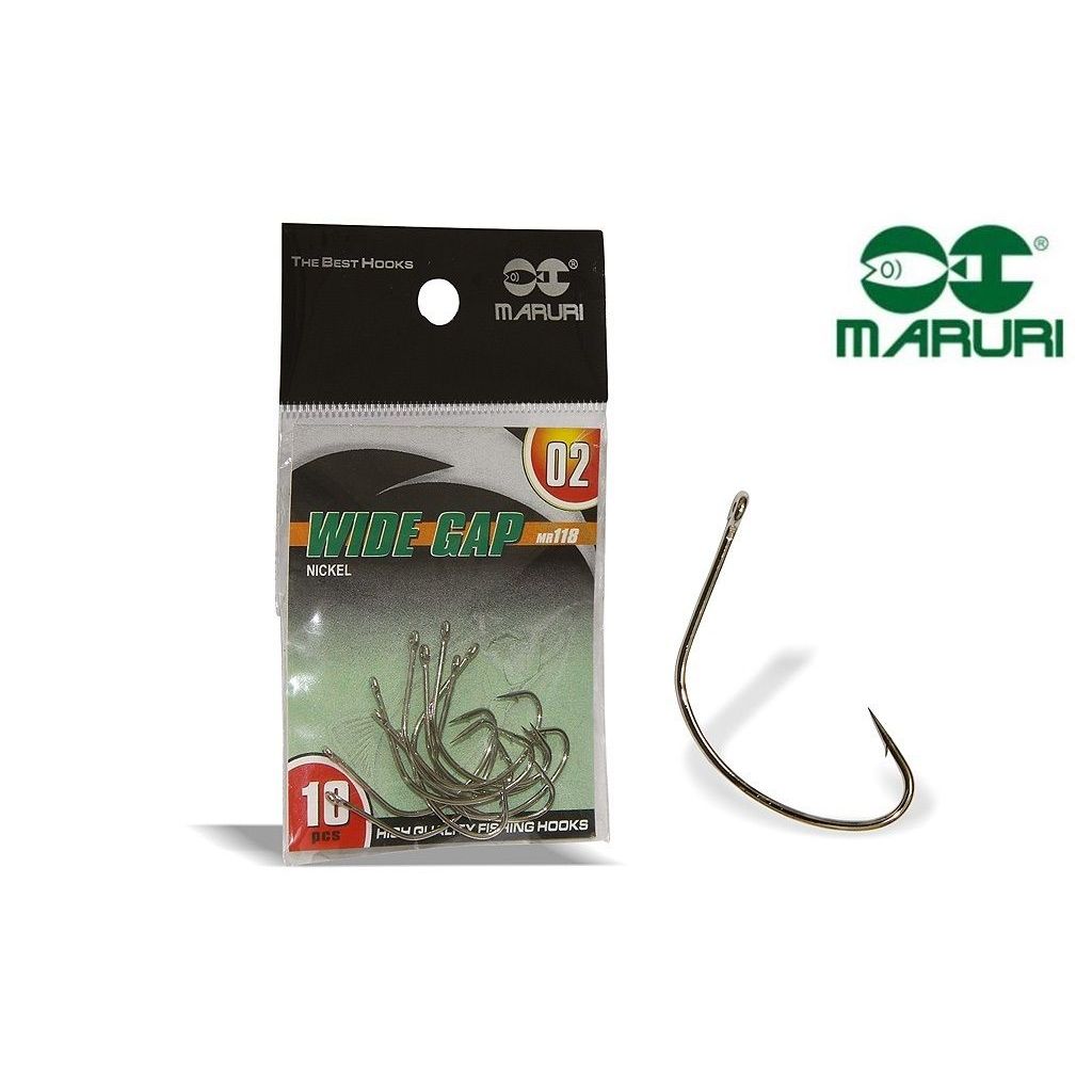 Anzol Maruri Wide Gap MR118 Nº 1/0  - 10 Peças