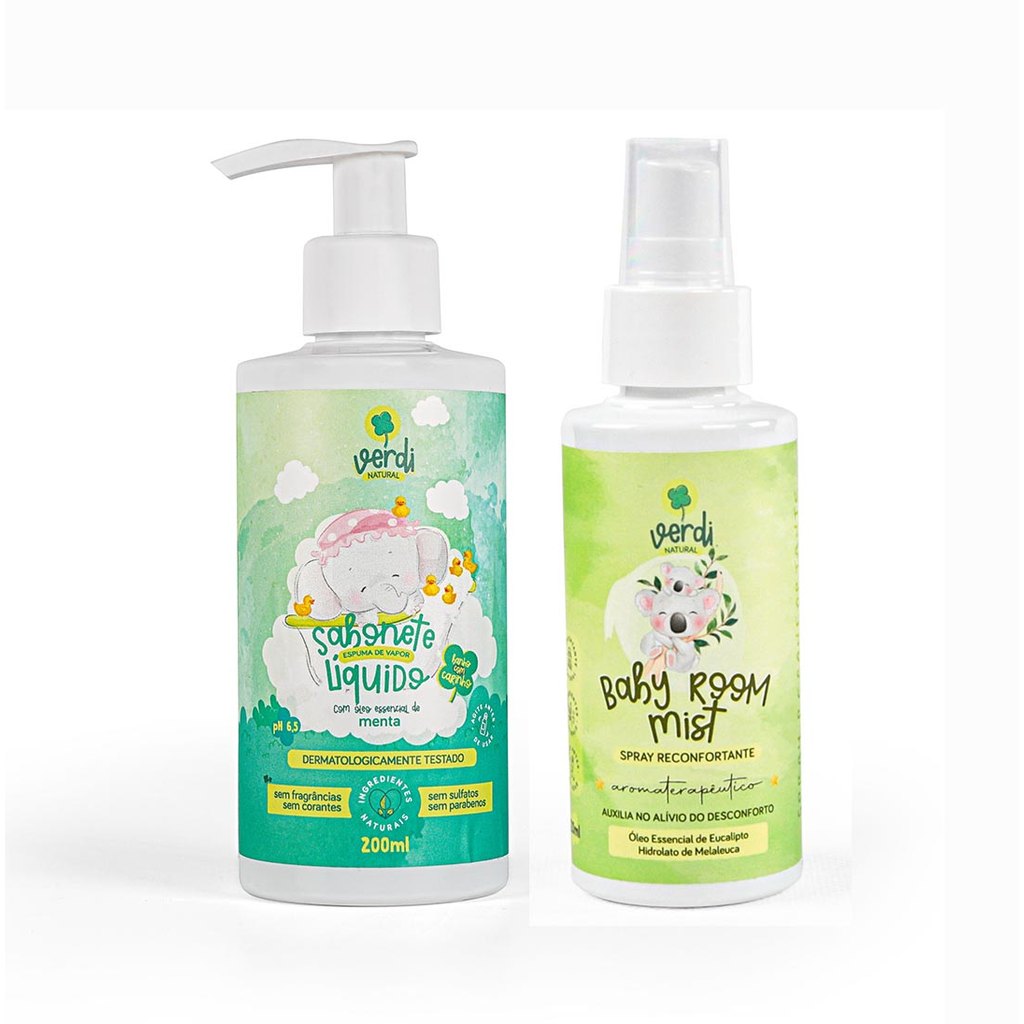 Sabonete Líquido Menta + Baby Room Mist Reconfortante Gripe