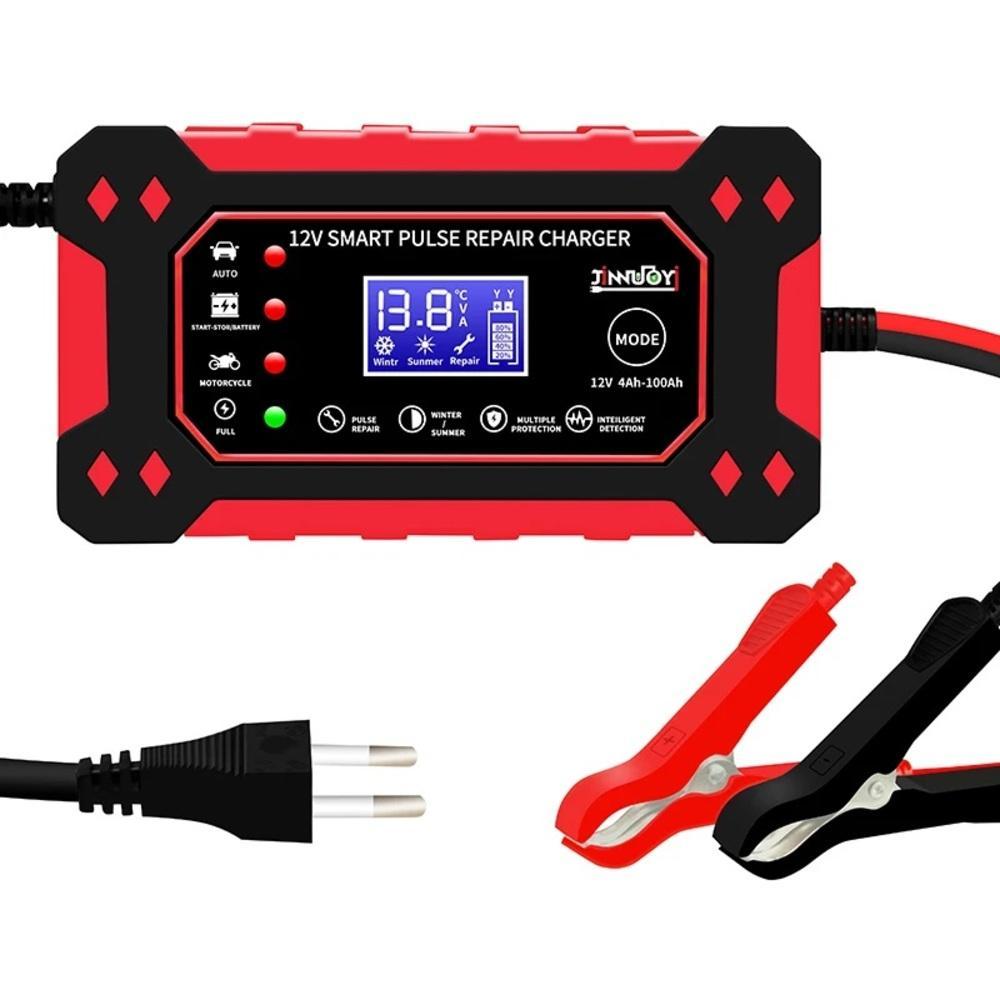 CARREGADOR BATERIA AUTOMOTIVO DIGITAL AUTOMATICO 12V CARRO MOTO CAMINHAO PORTATIL TOMADA BIVOLT