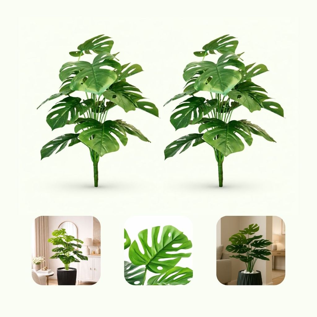 Kit 2 Planta Artificial Costela de Adão Decoração Sem Vaso em Oferta na Shopee
