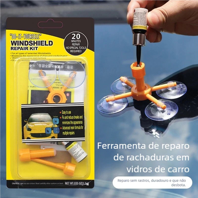 Kit Reparador de Vidros Trincados - Resina Alemã para Parabrisa Automotivo