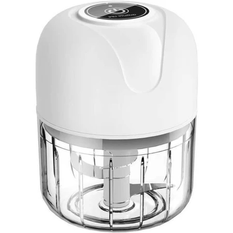 Mini Processador Elétrico de Alimentos Portátil com 3 lâminas de aço inox USB 250 ml Bivolt (Cor Aleatório)